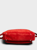Acne Studios - Camero Camera Suede Bag in Fire Red