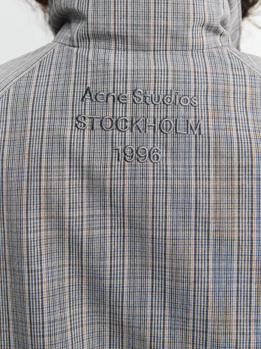 Acne Studios - Technical Check Jacket in Multi Grey