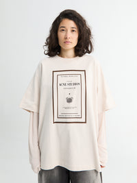 Acne Studios - Layered Graphic T-shirt in Warm Beige