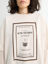 Acne Studios - Layered Graphic T-shirt in Warm Beige