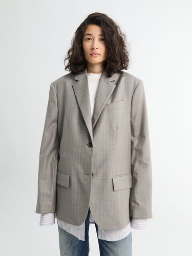 Acne Studios - Layered Suit Jacket in Warm Grey