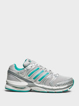 Adidas - Adistar Control 5 Sporty & Rich Sneakers in Grey Two, Pure Teal and Silver Metal