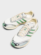 Adidas - Adizero Adios OG Sneakers in Cream White, Preloved Green and Dark Brown