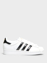 Adidas - Superstar II W Sneakers in Cloud White, Core Black and Gold Metallic