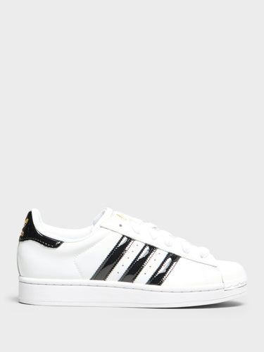 Adidas - Superstar II W Sneakers in Cloud White, Core Black and Gold Metallic