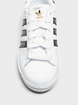 Adidas - Superstar II W Sneakers in Cloud White, Core Black and Gold Metallic