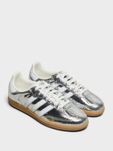 Adidas - Samba OG W Sneakers in Silver Metallic, Cloud White and Core White