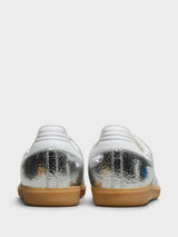 Adidas - Samba OG W Sneakers in Silver Metallic, Cloud White and Core White