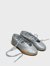 Adidas - Taekwondo Mei Ballet Shoes in Silver Metallic and Gum