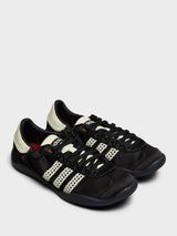 Adidas - Wales Bonner Karintha Lo Satin Sneakers in Core Black, Dark Brown and Cream White