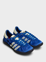 Adidas - Wales Bonner Karintha Lo Satin Sneakers in Supplier Colour, Cream White and Blue