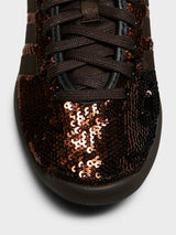 Adidas - Wales Bonner Karintha Sequin Sneakers in Supplier Colour, Dark Brown and Core Black
