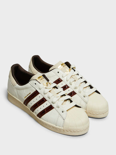 Adidas - Wales Bonner Superstar Sneakers in Wonder White, Fox Brown and Wonder White