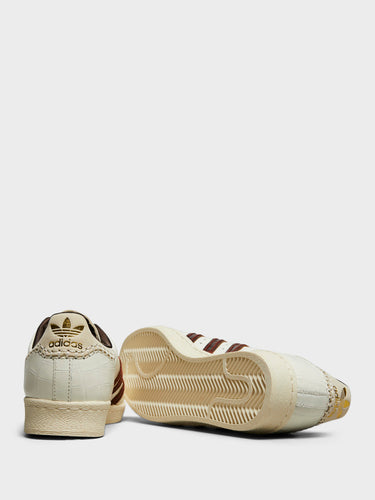 Adidas - Wales Bonner Superstar Sneakers in Wonder White, Fox Brown and Wonder White