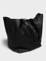 AF Agger - Leather Tote Bag in Black