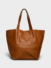 AF Agger - Leather Tote Bag in Cognac