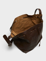 AF Agger - Leather Bucket Bag in Brown