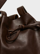AF Agger - Leather Bucket Bag in Brown