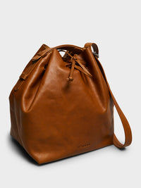 AF Agger - Leather Bucket Bag in Cognac