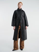 Aiayu - Jay Coat Ripstop Oilskin in Antracite