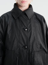 Aiayu - Jay Coat Ripstop Oilskin in Antracite