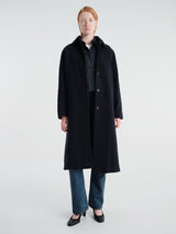 Aiayu - Noah Coat in Black Navy