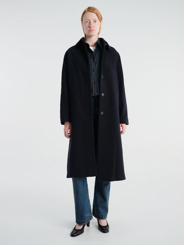 Aiayu - Noah Coat in Black Navy