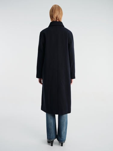 Aiayu - Noah Coat in Black Navy