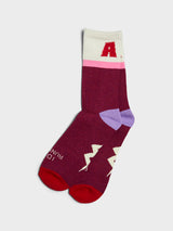 Alex Zono - Feet Huggers I Dig Running Socks in Purple, Red and Cream
