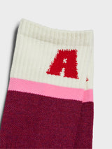 Alex Zono - Feet Huggers I Dig Running Socks in Purple, Red and Cream