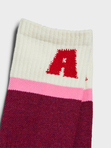 Alex Zono - Feet Huggers I Dig Running Socks in Purple, Red and Cream