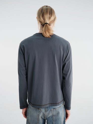 Another Aspect - Another T-Shirt 3.0 in Navy and Brown