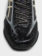Asics - US6-S Gel-Kinetic Fluent Sneakers in Black and Vanilla