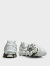 Asics - US6-S Gel-Kinetic Fluent Sneakers in Glacier Grey and Soft Sky