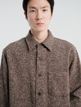 Auralee - Homespun Tweed Shirt Blouson in Mix Brown