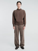 Auralee - Homespun Tweed Painter Pants in Mix Brown