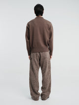 Auralee - Homespun Tweed Painter Pants in Mix Brown