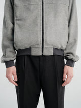 Auralee - Wool Fulling Flannel One-Tuck Slacks in Top Charcoal
