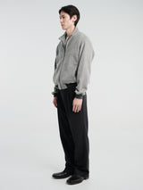 Auralee - Pure Silk Comfort Fleece Zip Blouson in Top Gray