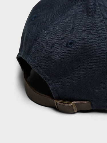Beams Plus - 6 Panel Herringbone Cap in Navy