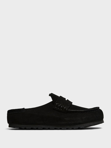 Birkenstock - Naples Narrow Wrapped Suede Leather Sandals in Black