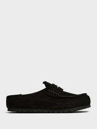 Birkenstock - Naples Narrow Wrapped Suede Leather Sandals in Black