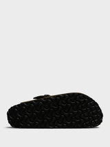 Birkenstock - Boston Suede Narrow Soft Footbed Sandals in Carafe Tonal