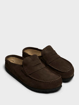Birkenstock - Naples Narrow Wrapped Suede Leather Shoes in Carafe