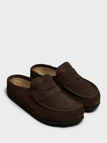 Birkenstock - Naples Narrow Wrapped Suede Leather Shoes in Carafe