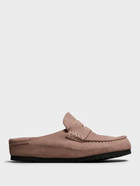 Birkenstock - Naples Narrow Wrapped Suede Leather Shoes in Pink Clay
