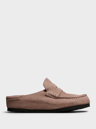 Birkenstock - Naples Narrow Wrapped Suede Leather Shoes in Pink Clay