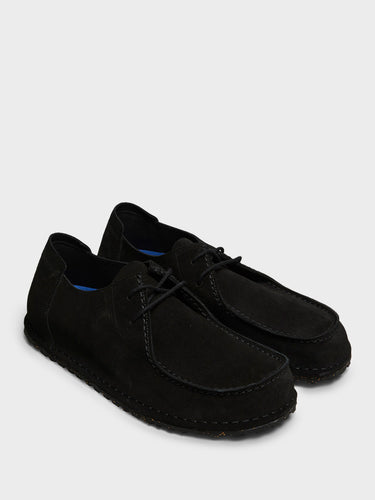 Birkenstock - Utti Lace Suede Leather Shoes in Black