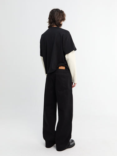 Calm. - Black Raw Selvedge Jeans in Black
