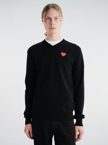 Comme des Garçons PLAY - Knit Pullover in Black
